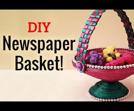 How to Make Beautiful Basket Using Waste Newspaper?