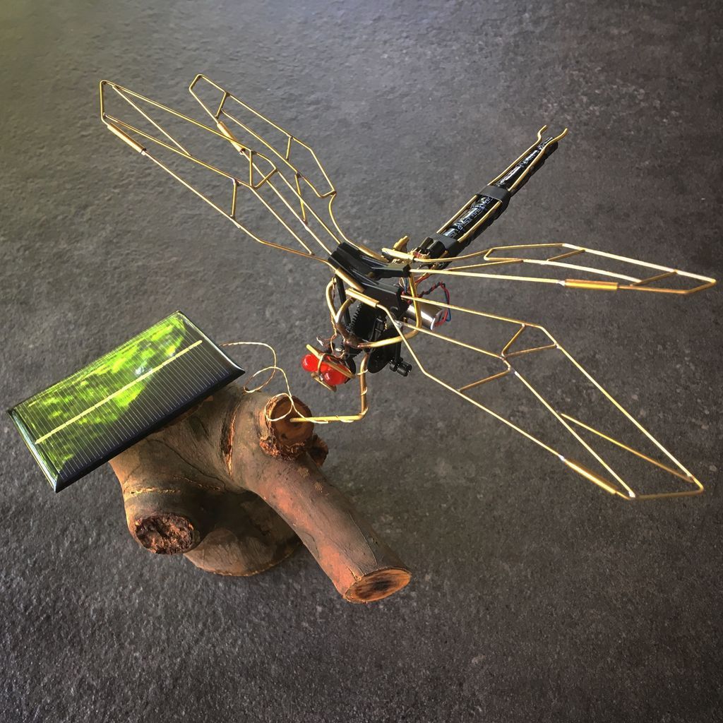 Flapping Dragonfly BEAM Robot From a Broken RC Toy 14 Steps (with