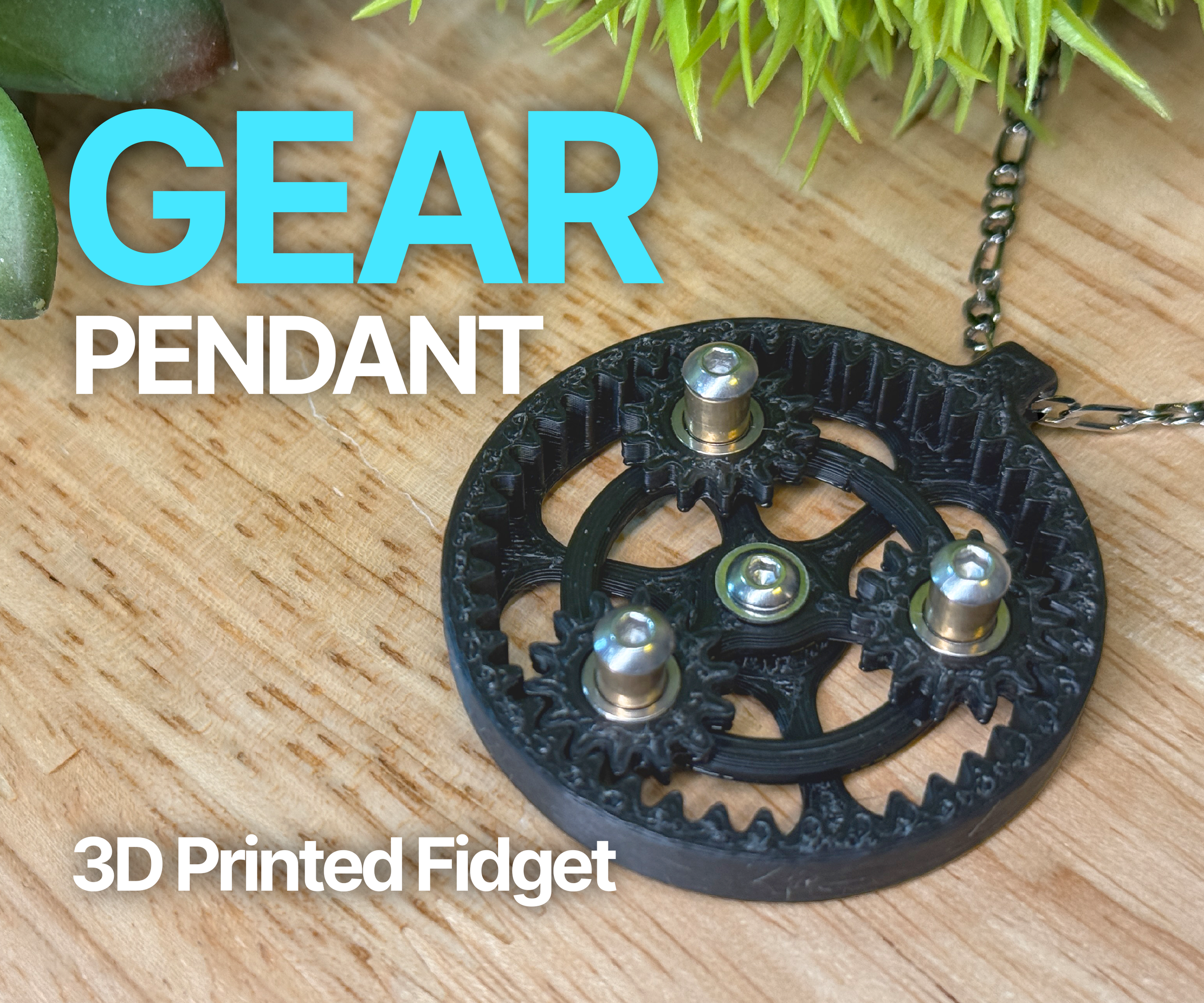 Orbiting Gear Pendant