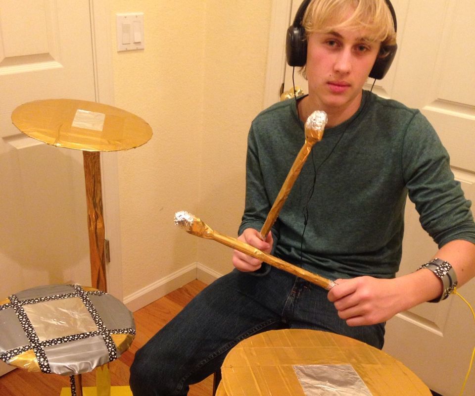 LifeSized Electronic Drum Set Using the Makey Makey Development Board
