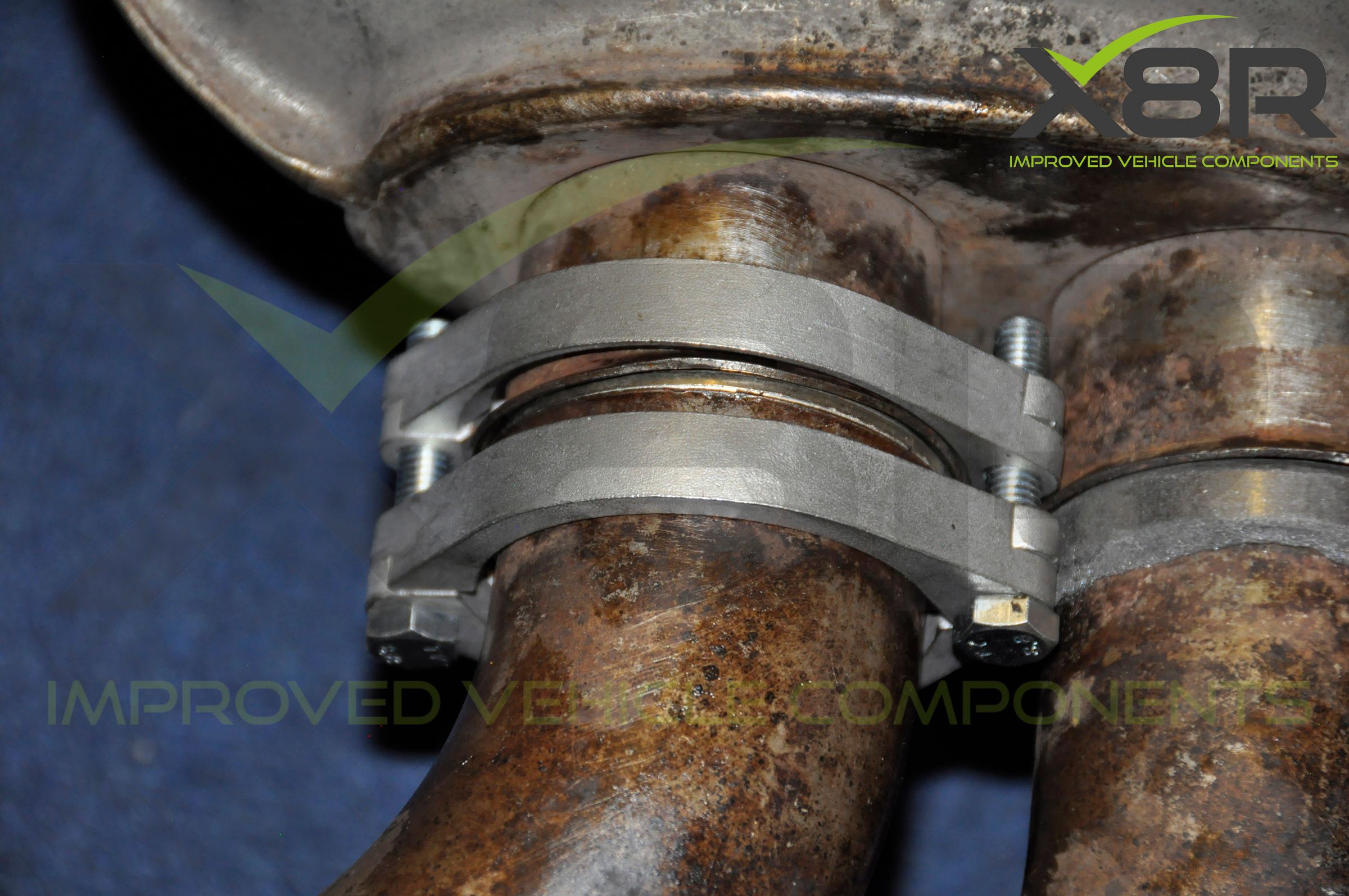 BMW E46 M3 Exhaust Muffler Back Box Flange Rusted Corroded Flanges