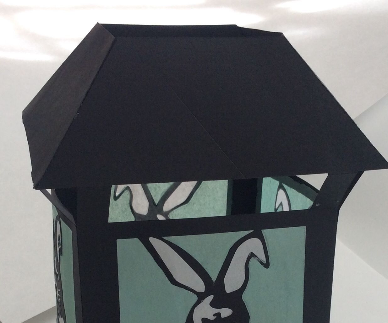 Four Sided “Stained Glass” Tealight Lantern