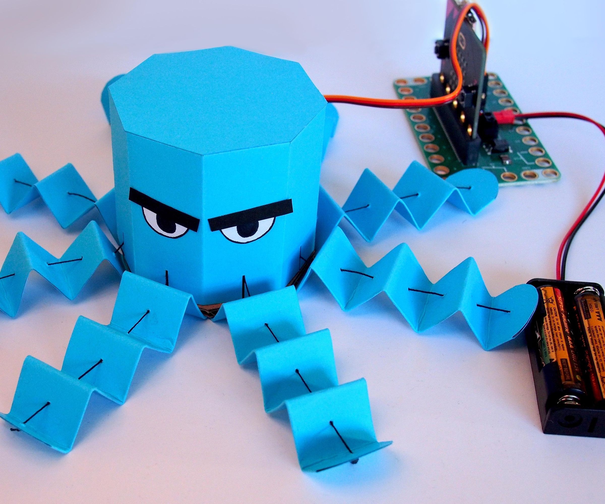 Robotic Paper Octopus (with Micro:bit)