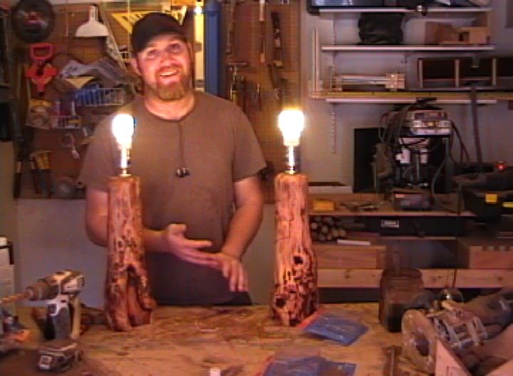 How to Make Log Lamps
