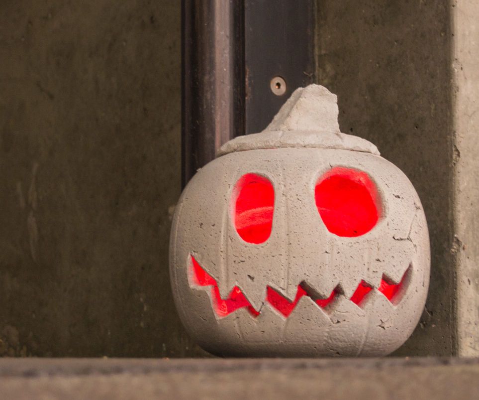 Concrete Jack-O'-Lantern