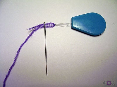 Threading Woolly Nylon Thread.