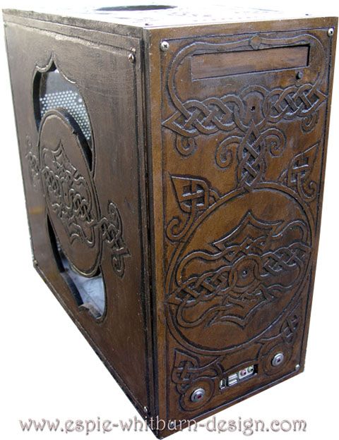 Wood Carved Computer Case