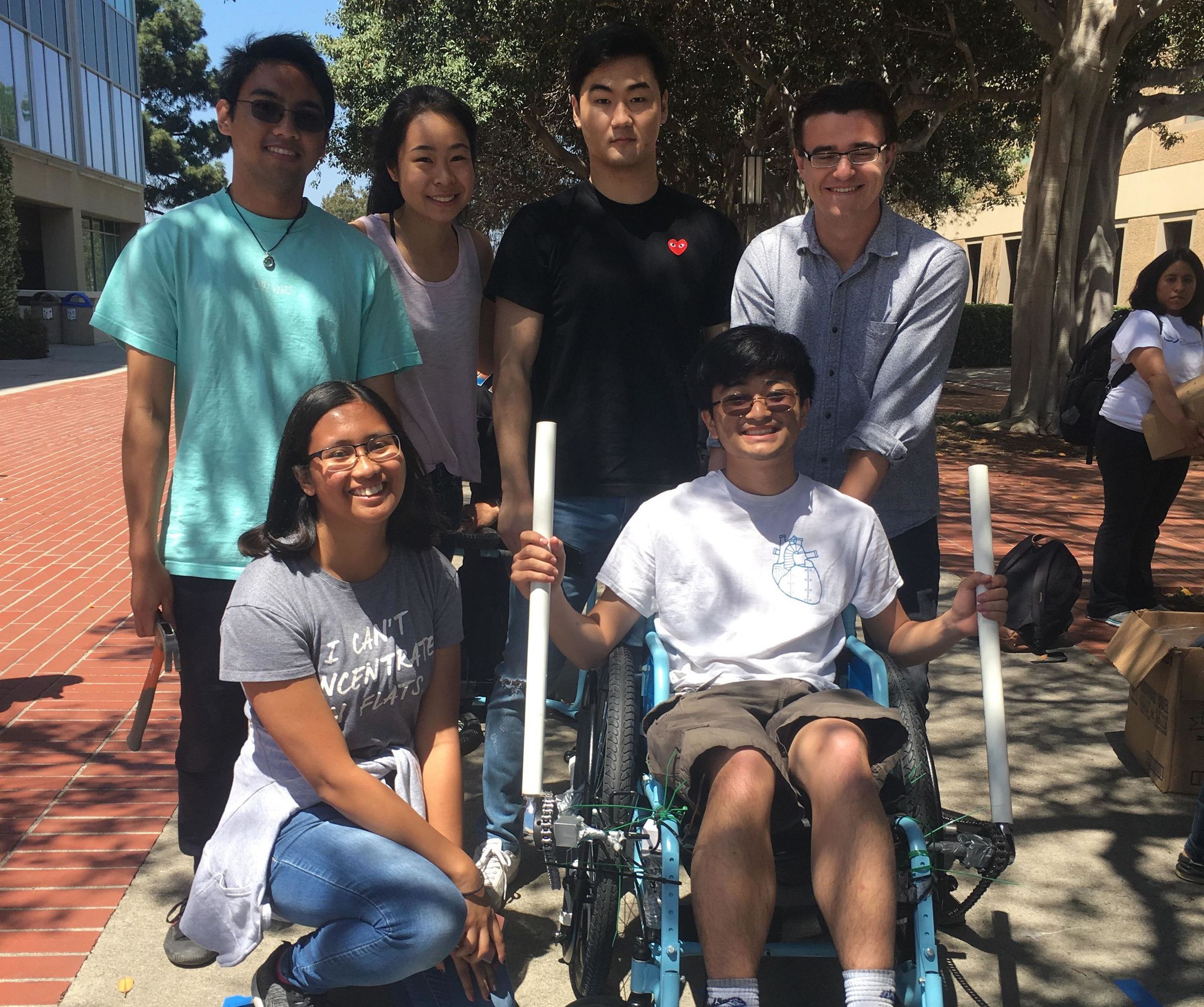 Clamp-on Lever System for Wheelchairs 