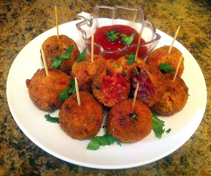 Cheesy Beetroot Chicken Pops