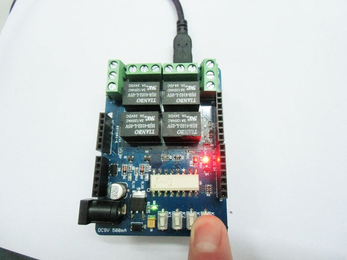 Have a Try:Control the Relay Shield by Manually.