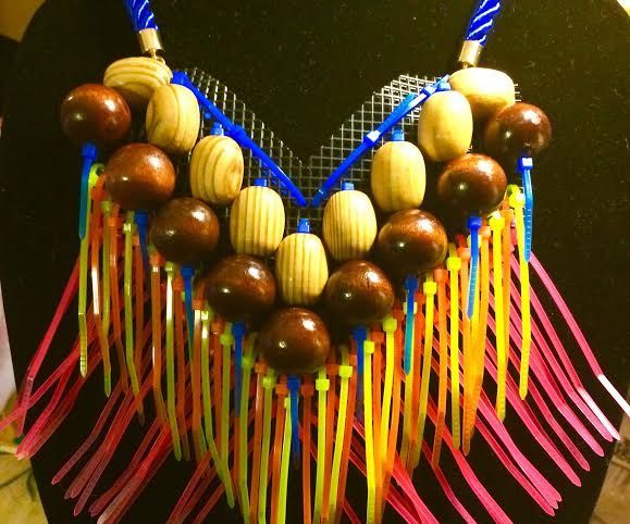 Beaded ZIP TIE Statement Necklace!