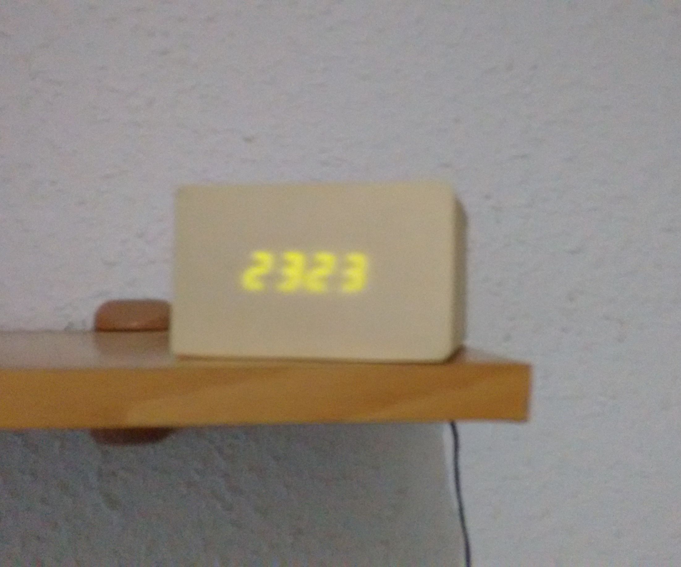 Wood digital clock