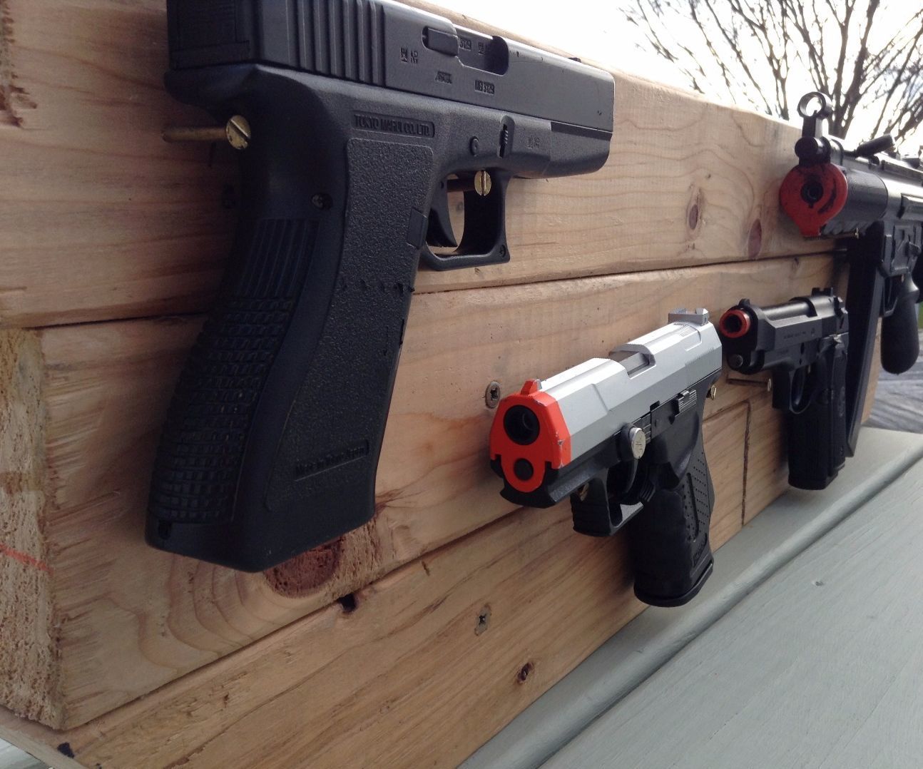 2X4 Airsoft Gun Rack