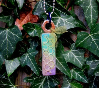 Glass Tile Pendant - Textured