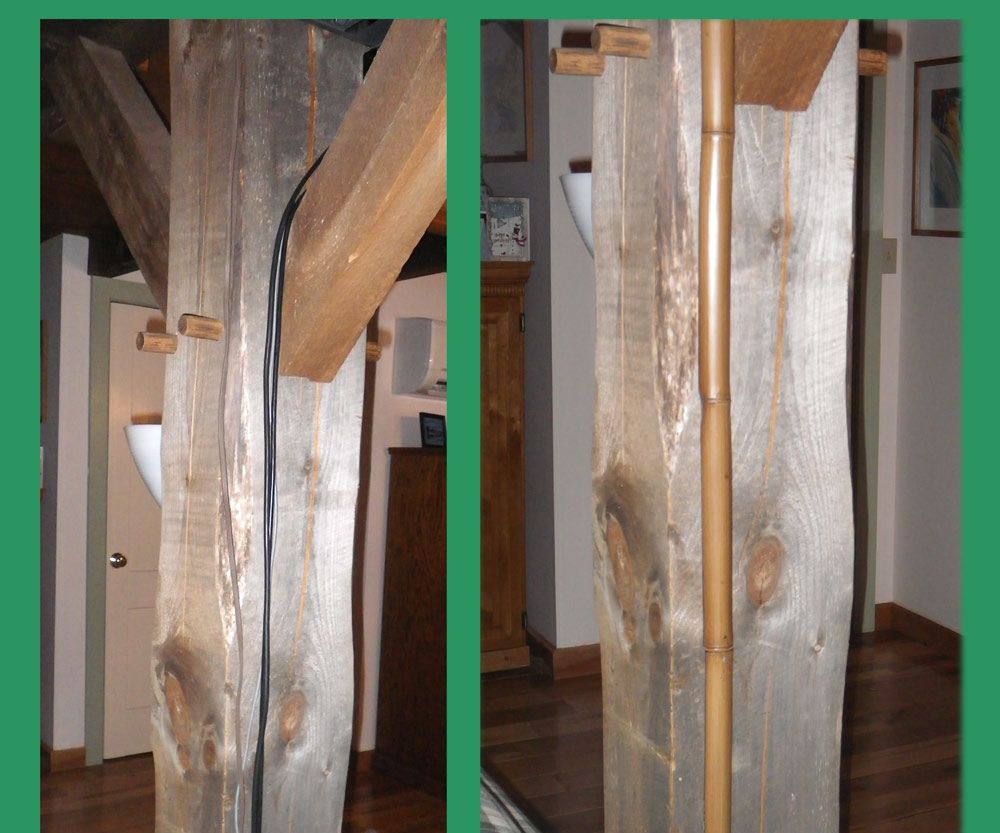 Hide Wires & Cables With Bamboo From a Tiki Torch