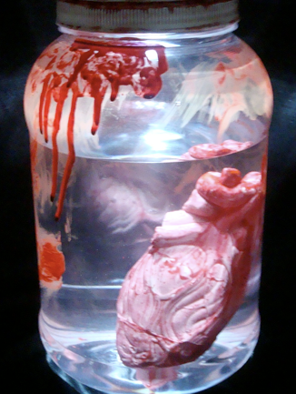 Halloween Jar of Human Heart Prop Mad Scientist