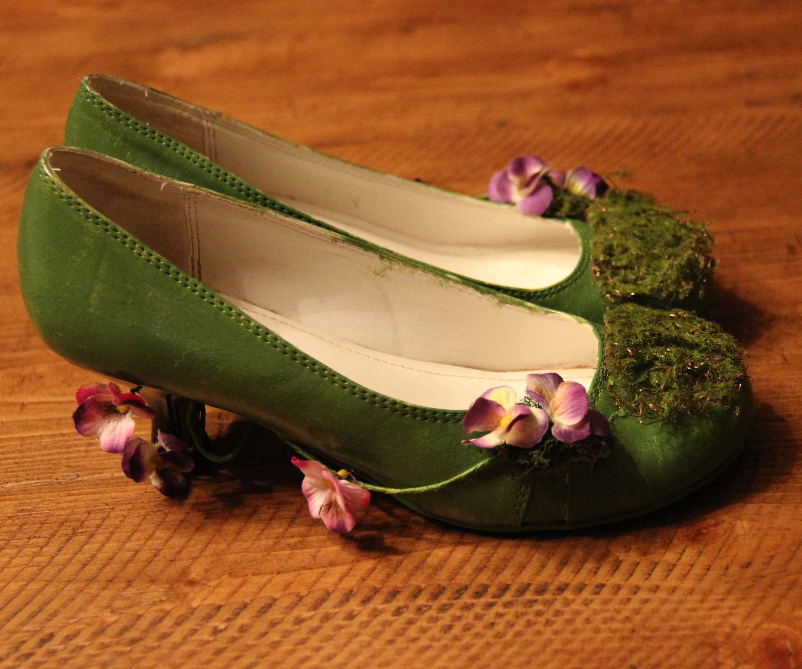 DIY upcycled forest heels