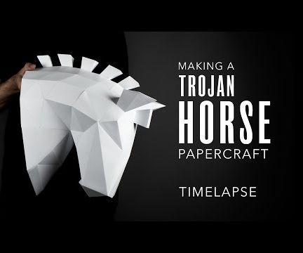 Low Poly Paper Horse Trophy Head