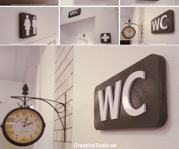 Toilet Signs (3D-printable Dual-colour Modular Parts)