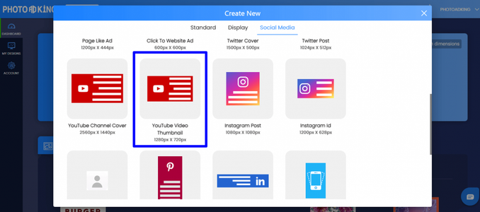 Create Your YouTube Thumbnail From Scratch or Use Premade Templates