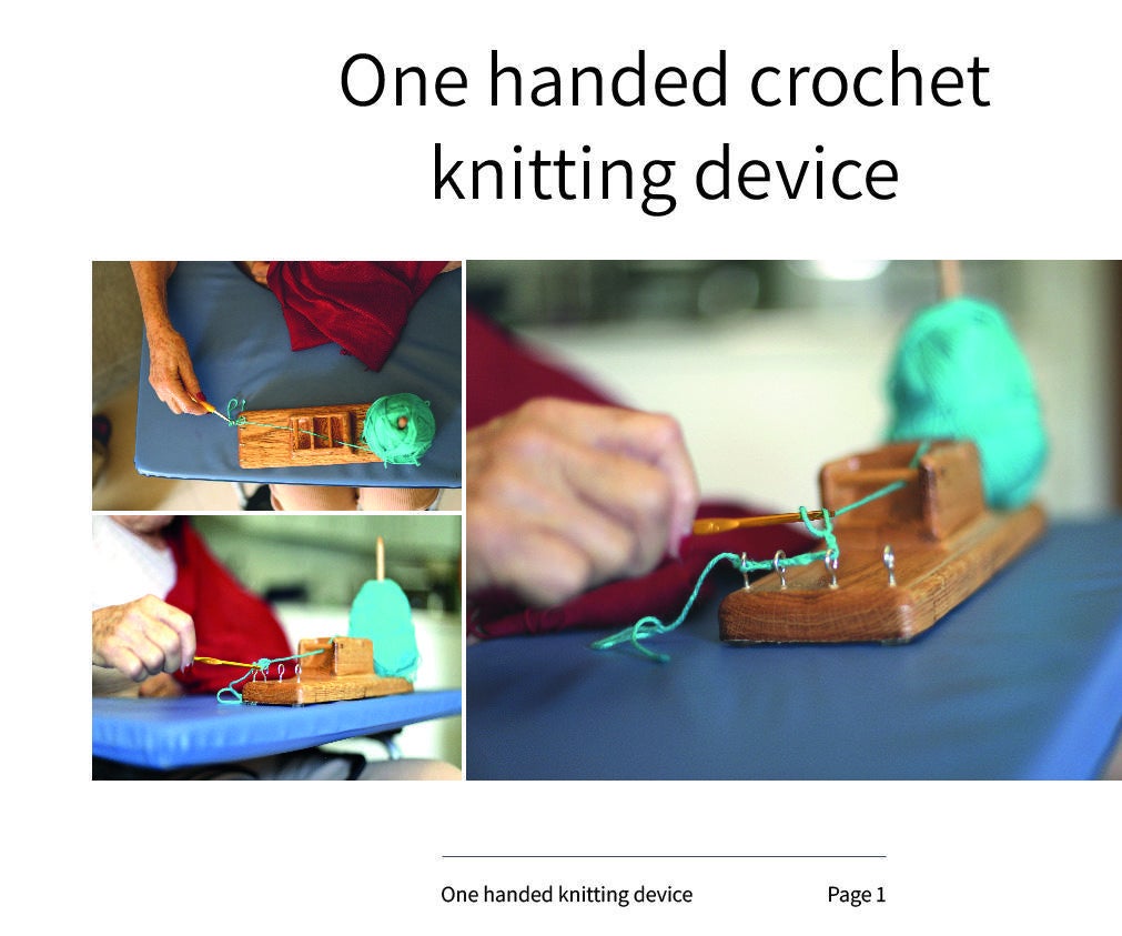 One Handed Crochet Knitting Device 5 Steps Instructables