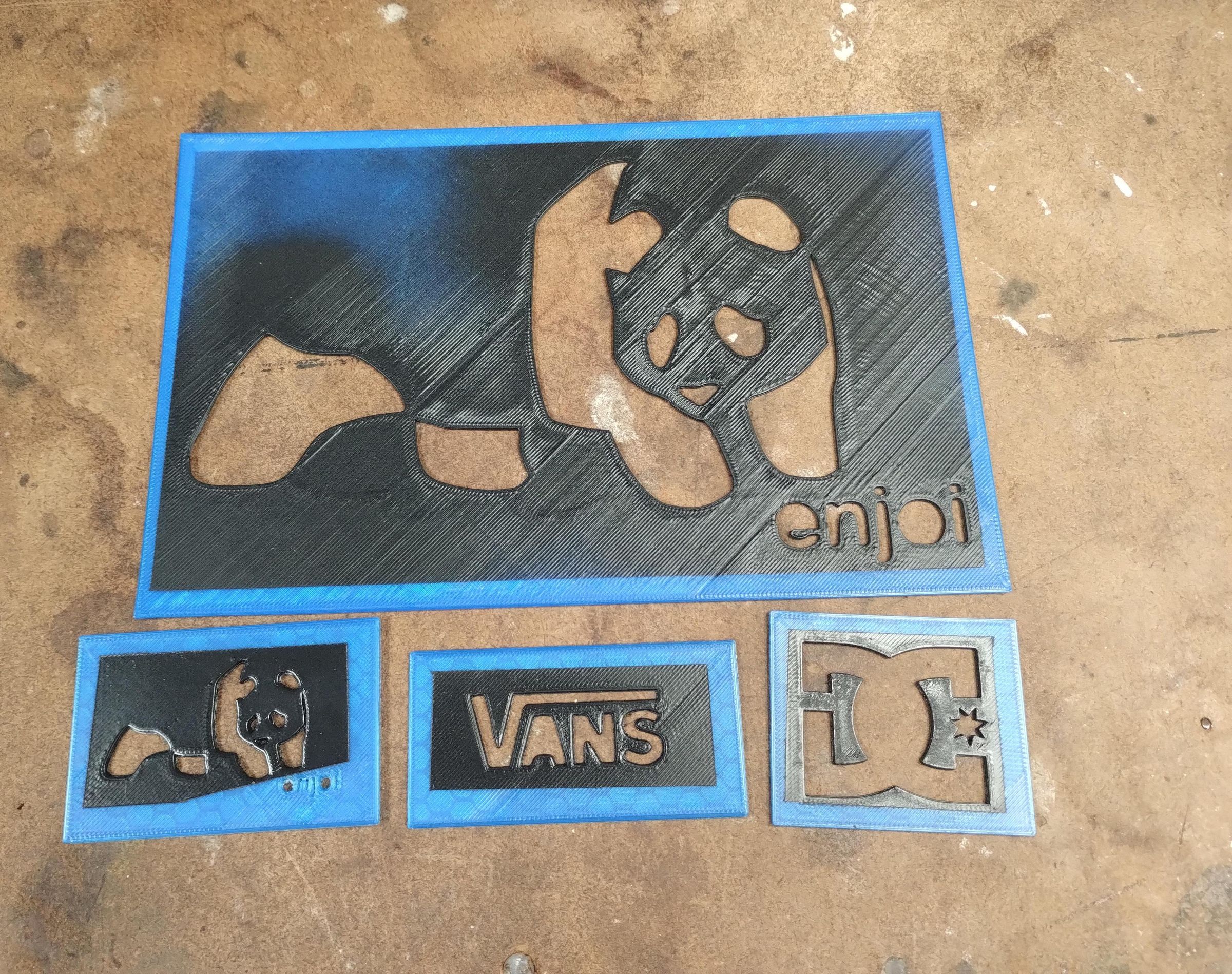 3D Printed Skate Logo Stencils