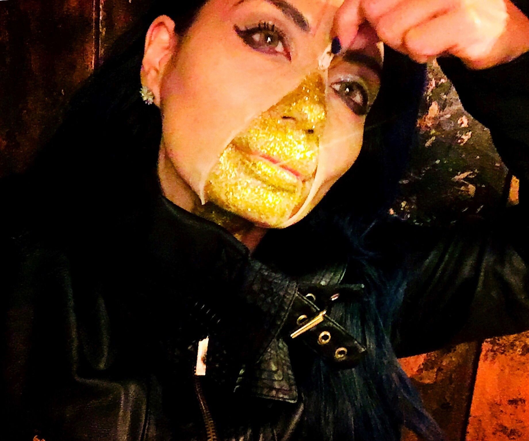 Golden Zipper-Face Costume