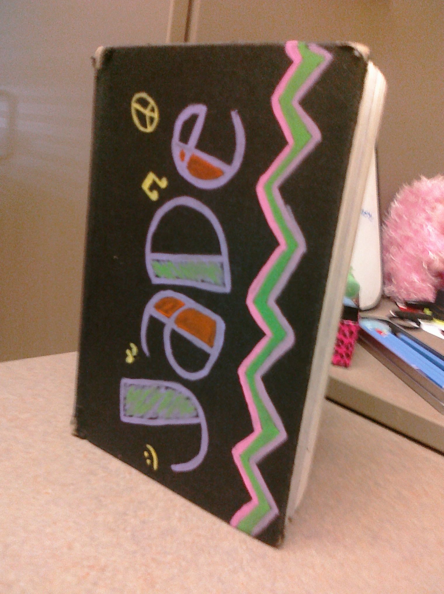 Imitation Chalkboard Sketchbook Cover