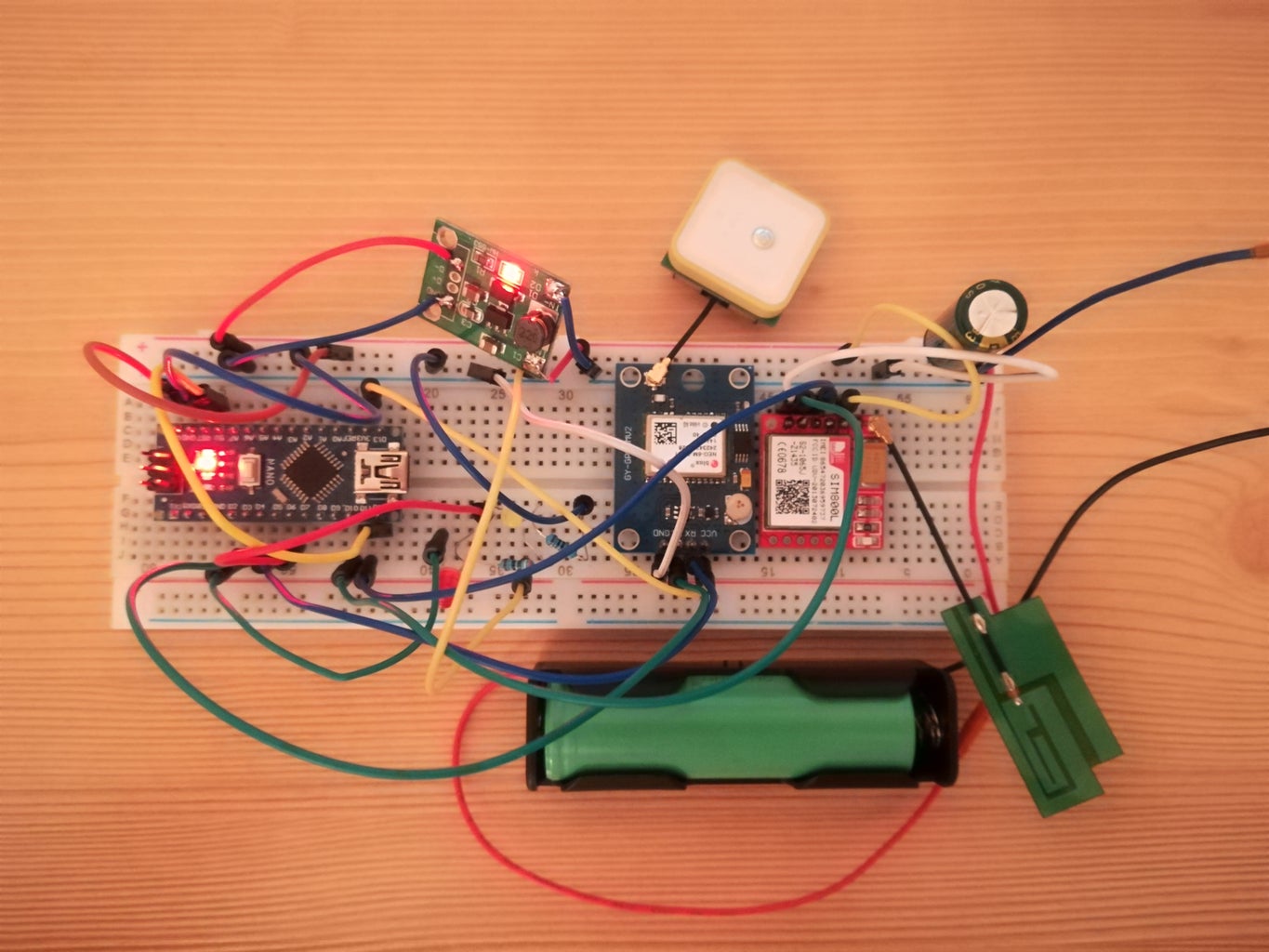 Homemade Realtime GPS Tracker (SIM800L, Ublox NEO Circuit Diagram