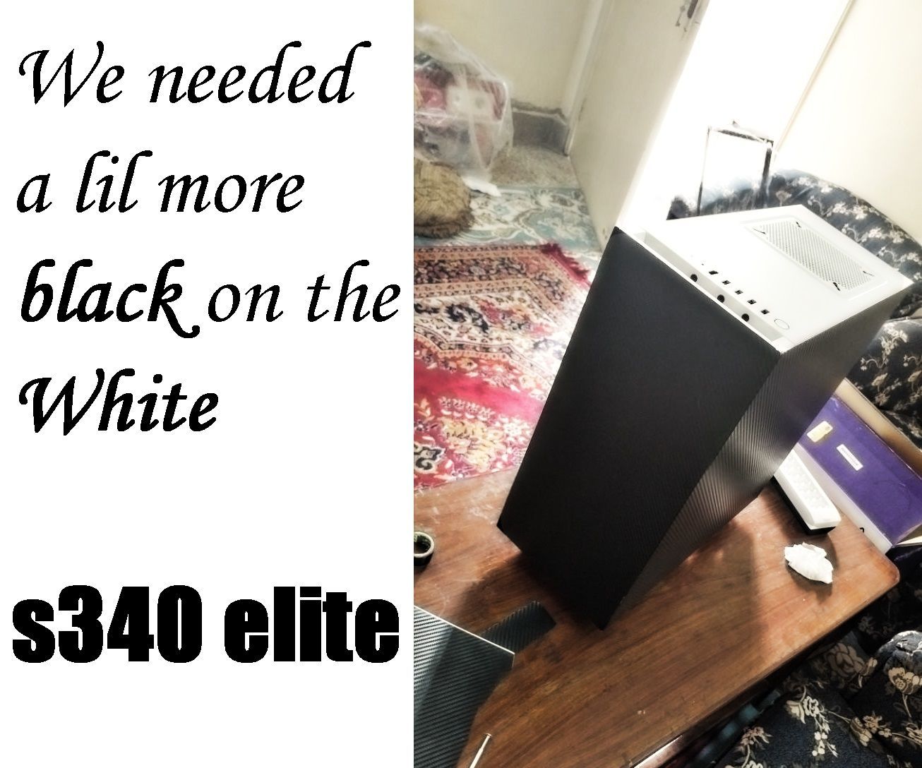 NZXT S340 Elite Carbon Fiber Vinyl Wrapping