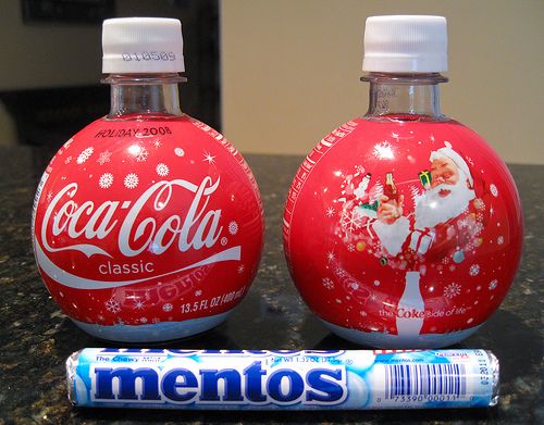 Mentos+Cola Spray Bottle.