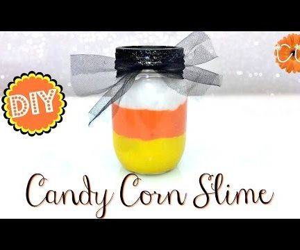 DIY CANDY CORN SLIME!  NO BORAX!