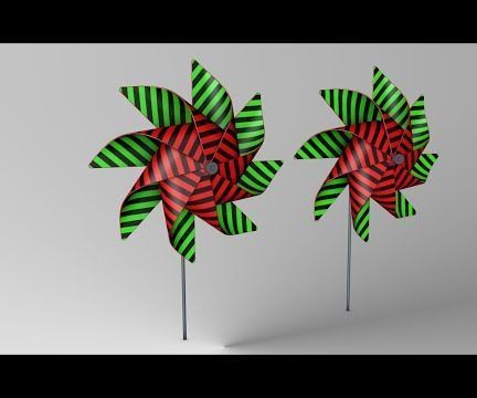 Colourful Spinning PinWheel Making in Cinema 4D Tutorial