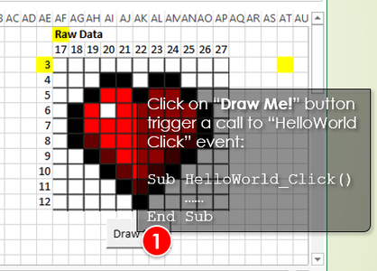 Learn to Code: Pixel Art Drawing With Microsoft Excel : 13 Steps ...