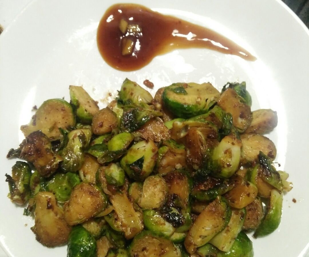 Brussel Sprouts With Teriyaki Sauce