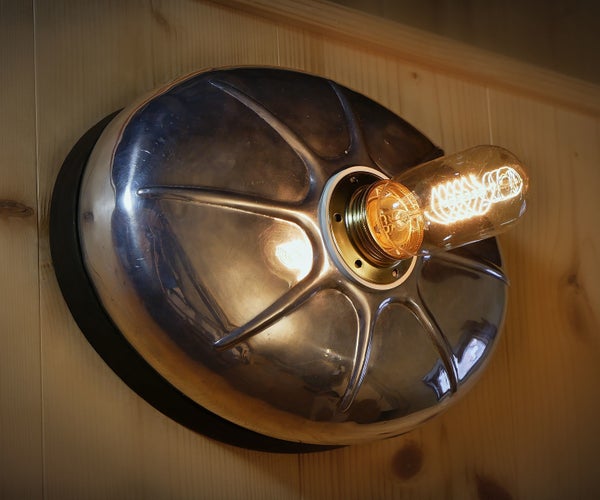Upcycled Hot Water Bottle in a Wall Lamp