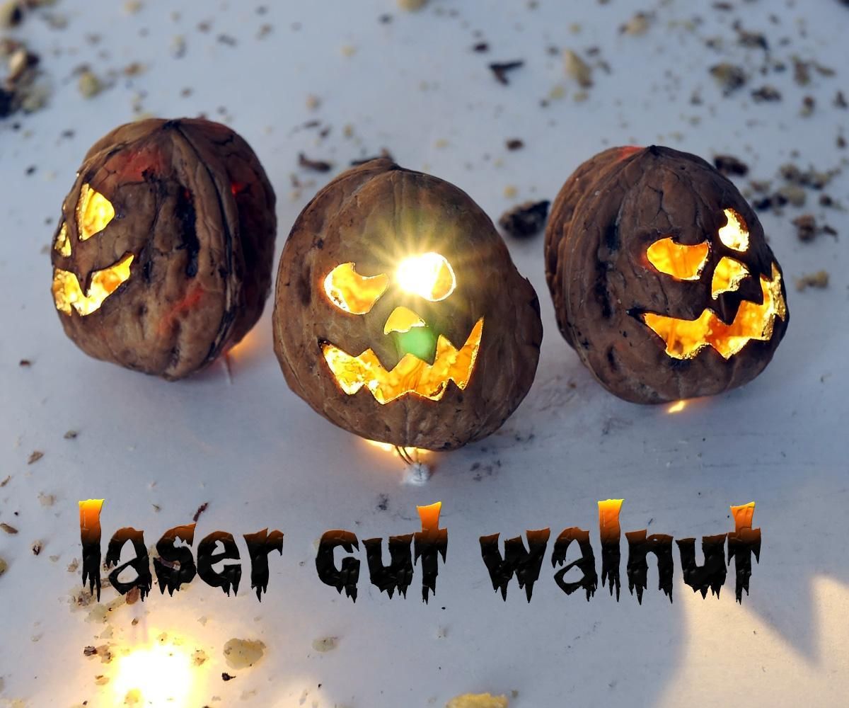 Walnut Halloween Head