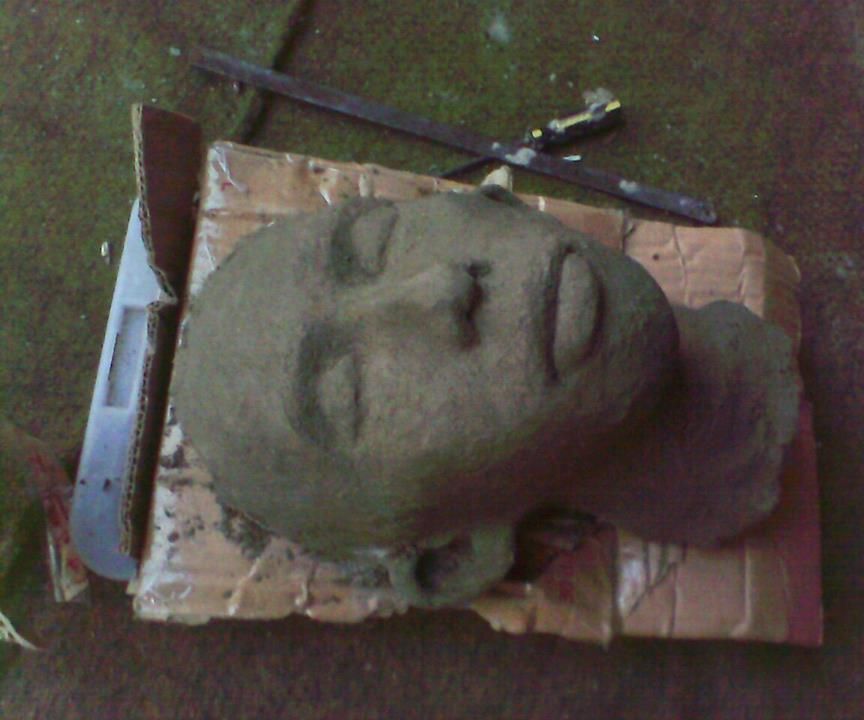 Your Own Concrete Head Statue (using Paper Mold) 
