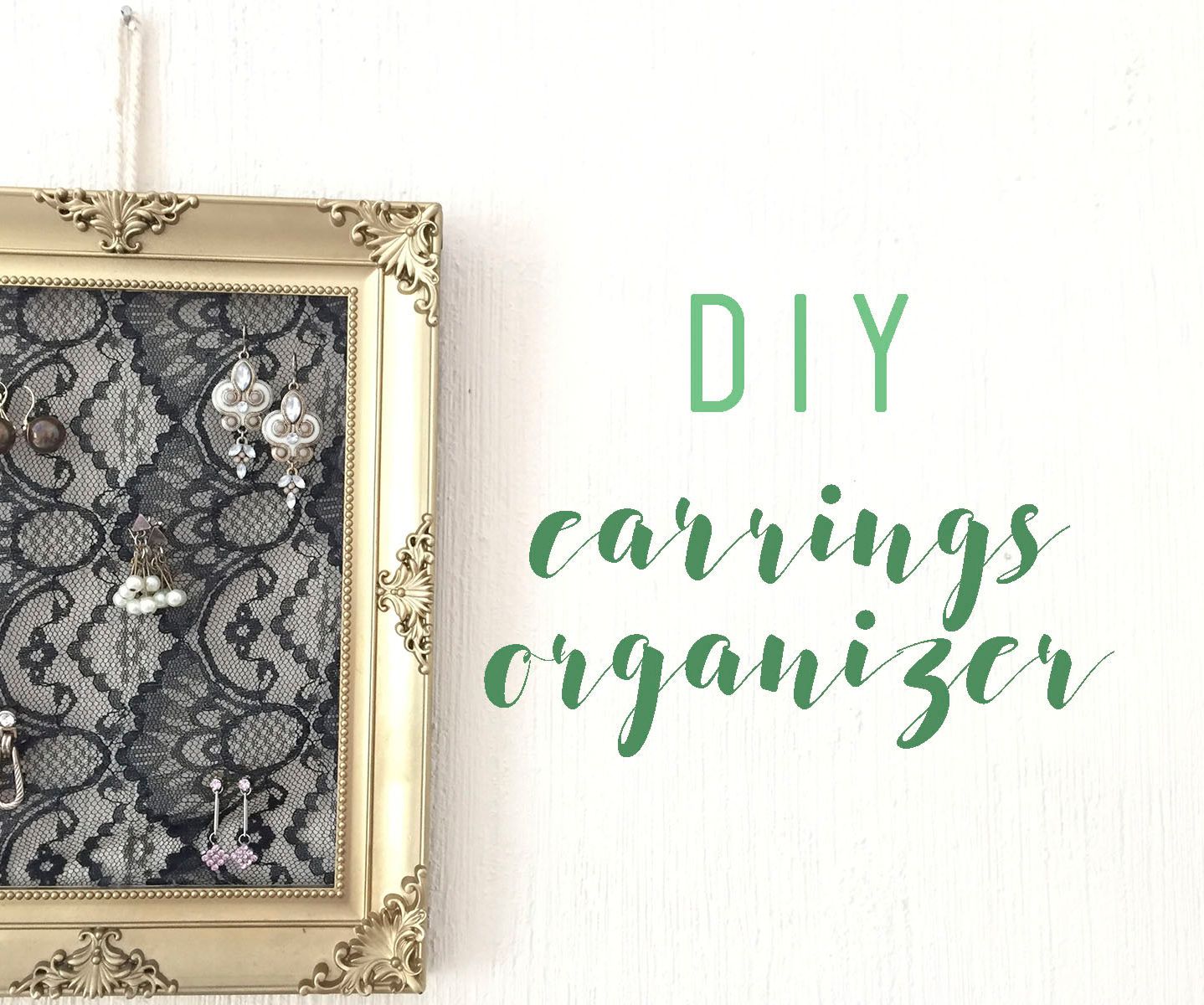 DIY Earrings Organizer