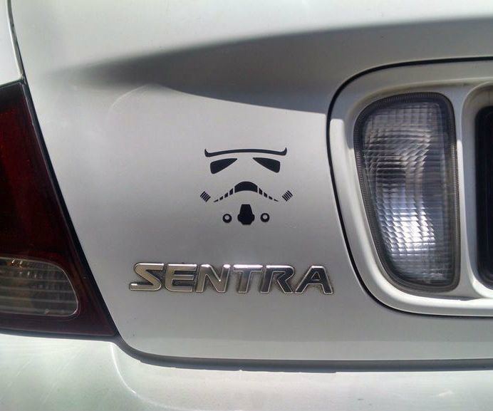 Sticker De Stormtrooper En Corte Vinil Para Coche.