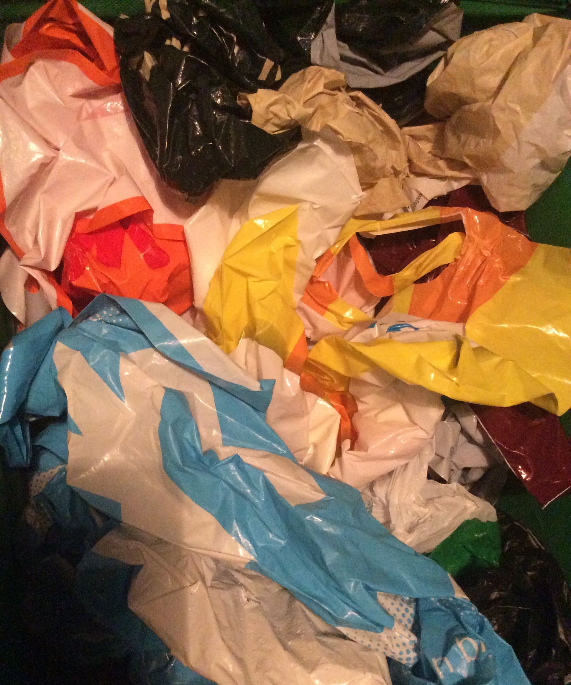 How to fold a plastic bag