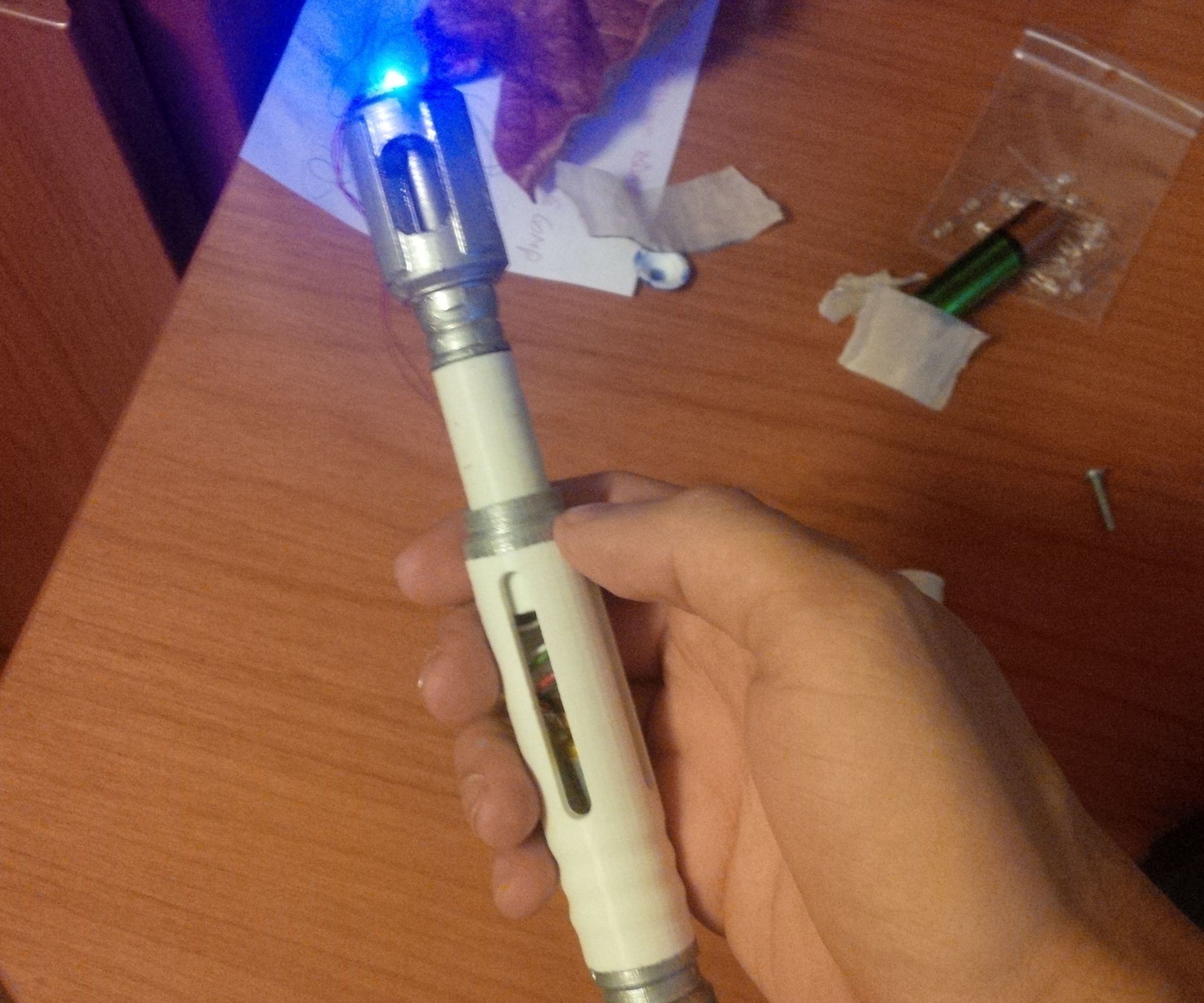 3D Printed 10th Doctor Sonic Screwdriver With Led