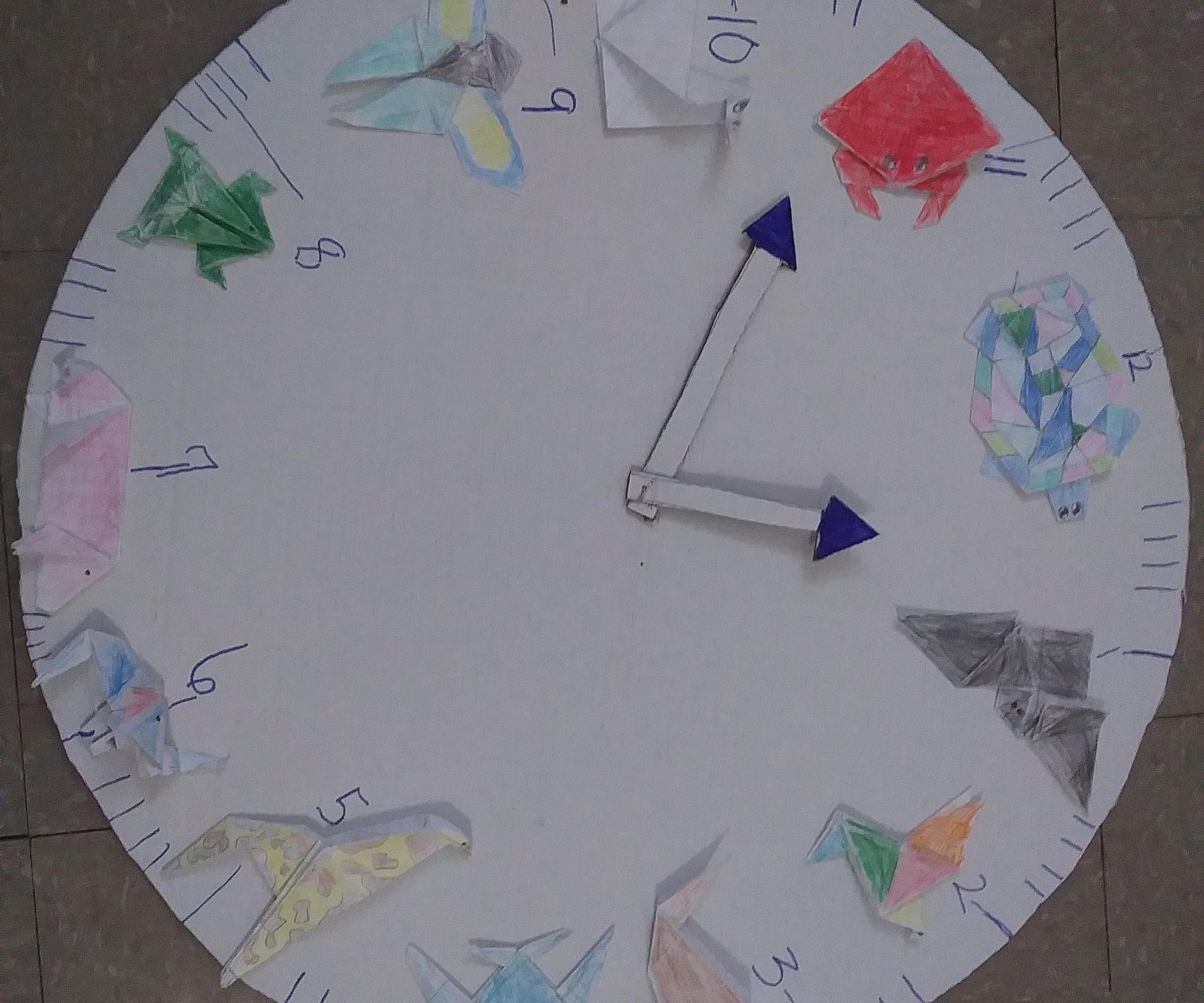 Origami Animal Clock