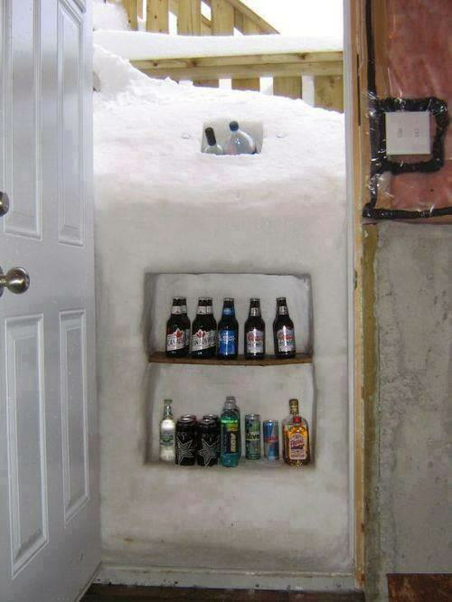 Brave the Element--How to Use Snow As Refrigerator