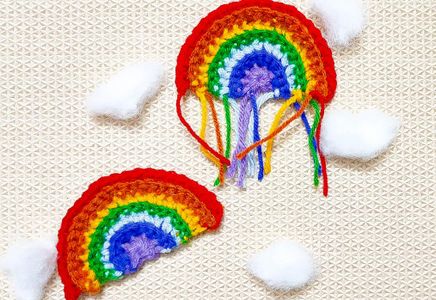 How to Make a Super Easy Crochet Rainbow Applique