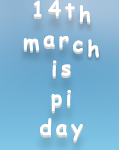 Animation of the '14th March Is Pi Day' Letter
