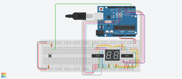 Arduino Clicker Counter Two Digit Timer/Counter Using Arduino & 7 Segment Display : 10 Steps ...