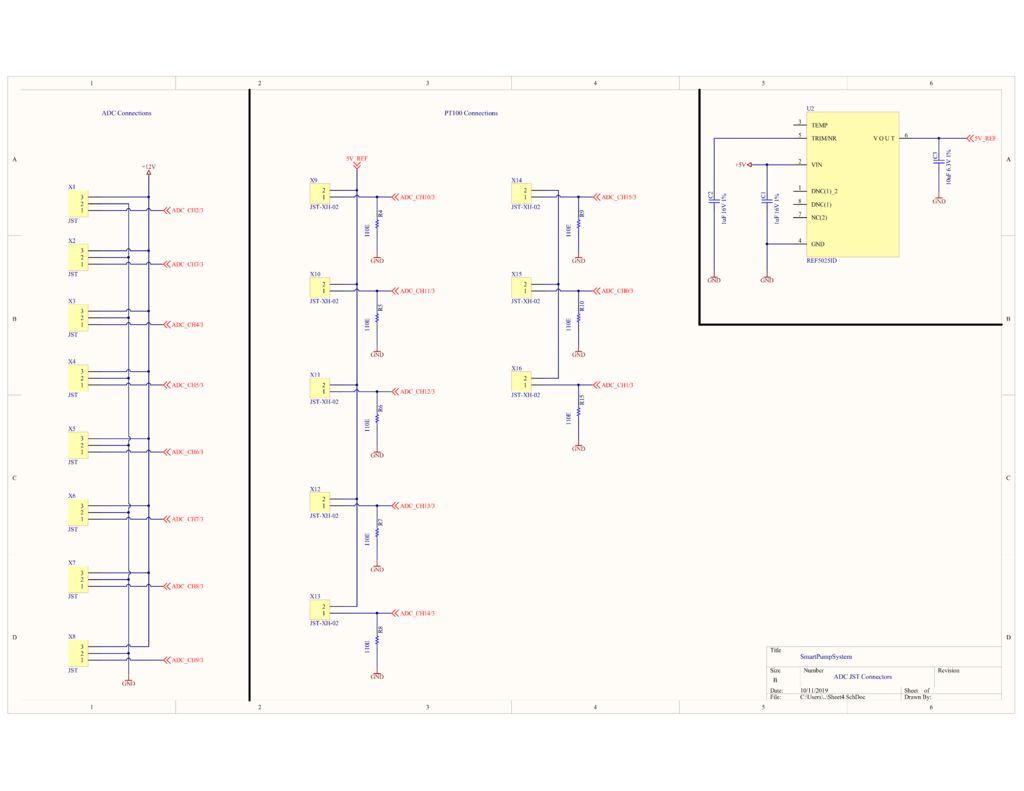 Schematics: 5 for ADC Channel Connector for Connecting Sensors