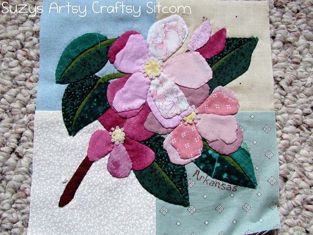 Appliqued State Flowers