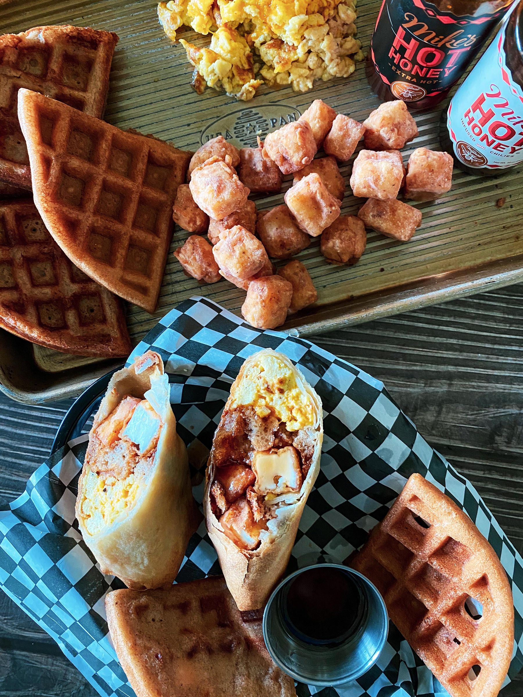 Vegetarian Chicken and Waffles Egg Rolls Breakfast Egg Rolls 5